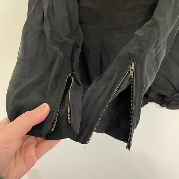 TORRID 4 Plus Size Black Peplum Jacket Solid Black Full Zip Lightweight Spring - Picture 16 of 16